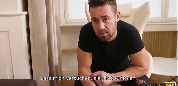 HUNT4K. Hunter bekommt einen tollen Tittenjob und knallt die Muschi für Geld